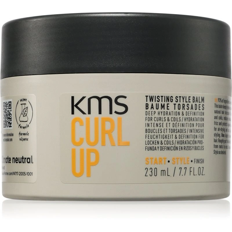 KMS Curl Up Twisting Style Balm crema modellante per capelli mossi e ricci 230 ml