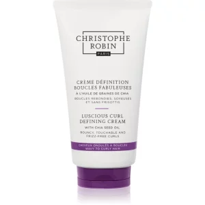 Christophe Robin Luscious Curl Defining Cream with Chia Seed Oil crema lisciante per capelli mossi e ricci 150 ml