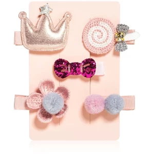 BrushArt KIDS Little princess hair clip set forcine per capelli Pink