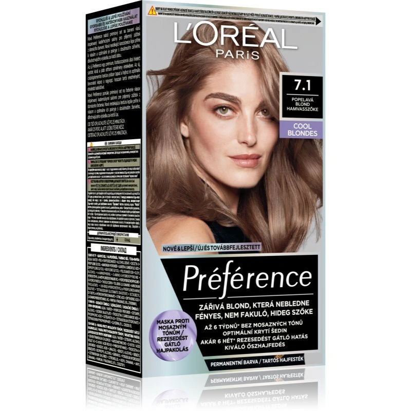 L’Oréal Paris Préférence tinta per capelli colore 7.1 Ashy Blond