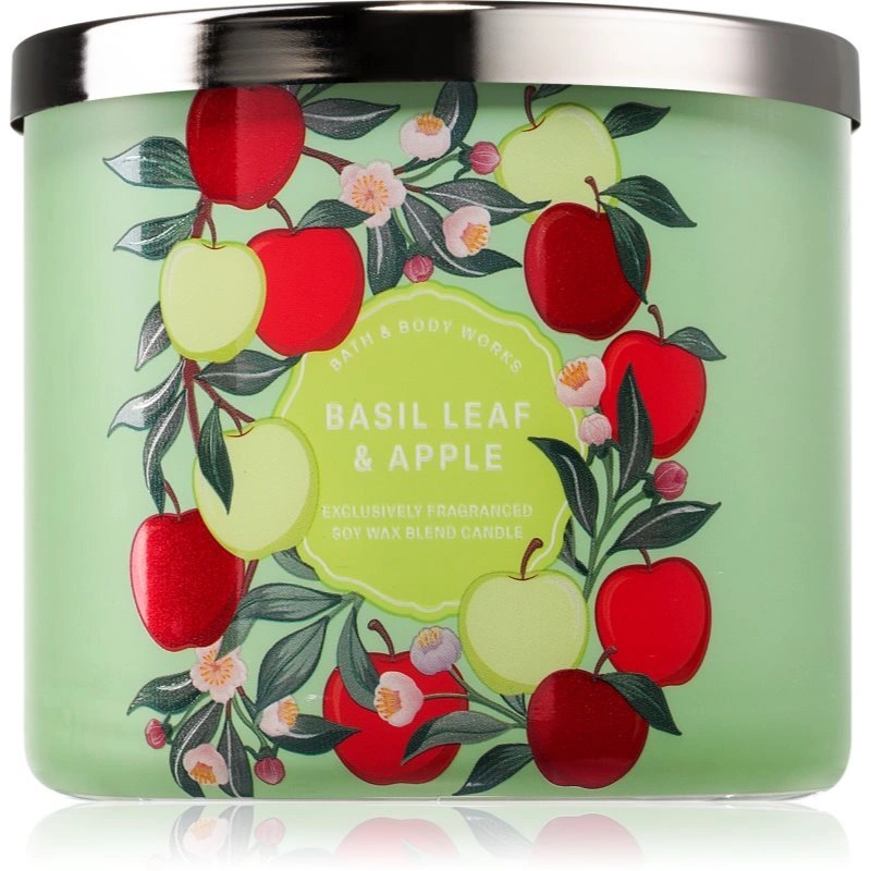 Bath & Body Works Basil Leaf & Apple candela profumata 411 g