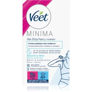 Veet Minima Hypoallergenic strisce depilatorie alla cera per la zona bikini 16 pz