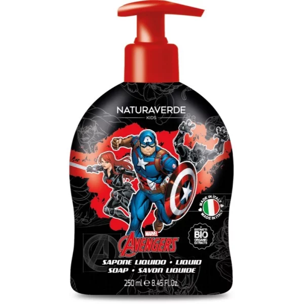 Marvel Avengers Liquid Soap sapone liquido per le mani per bambini Calendula and Chamomile extracts 250 ml