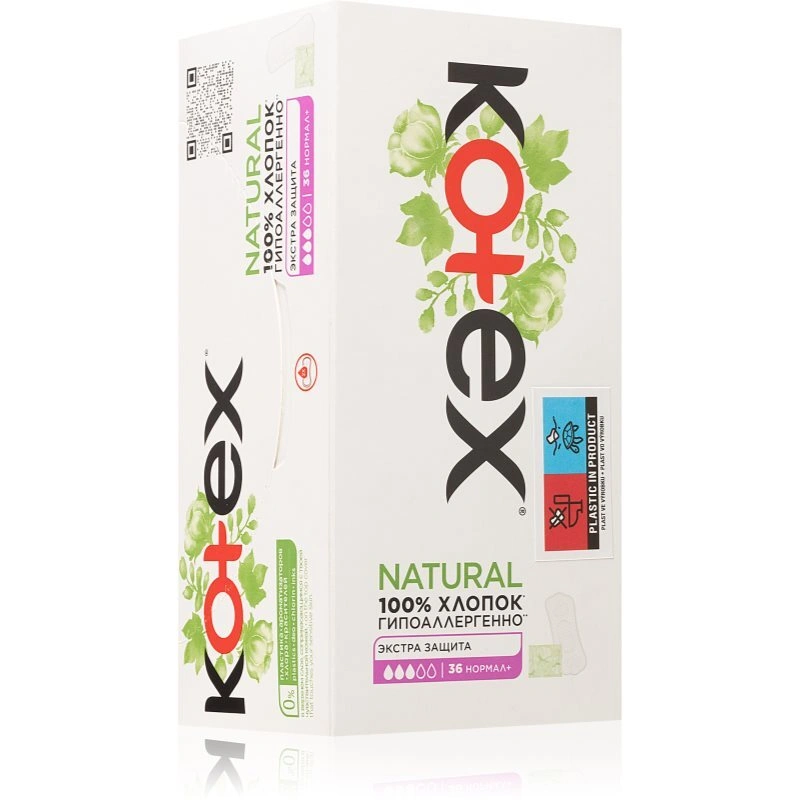 Kotex Natural Normal+ salvaslip 36 pz