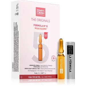 MartiDerm The Originals Formula Nº10 HD Color Touch siero idratante viso con vitamina C SPF 30 5x2 ml