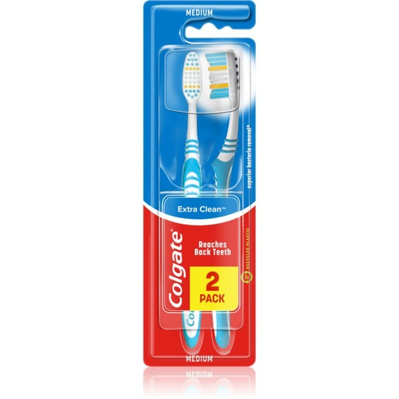 Colgate Extra Clean Medium spazzolini da denti medio duri 2 pz