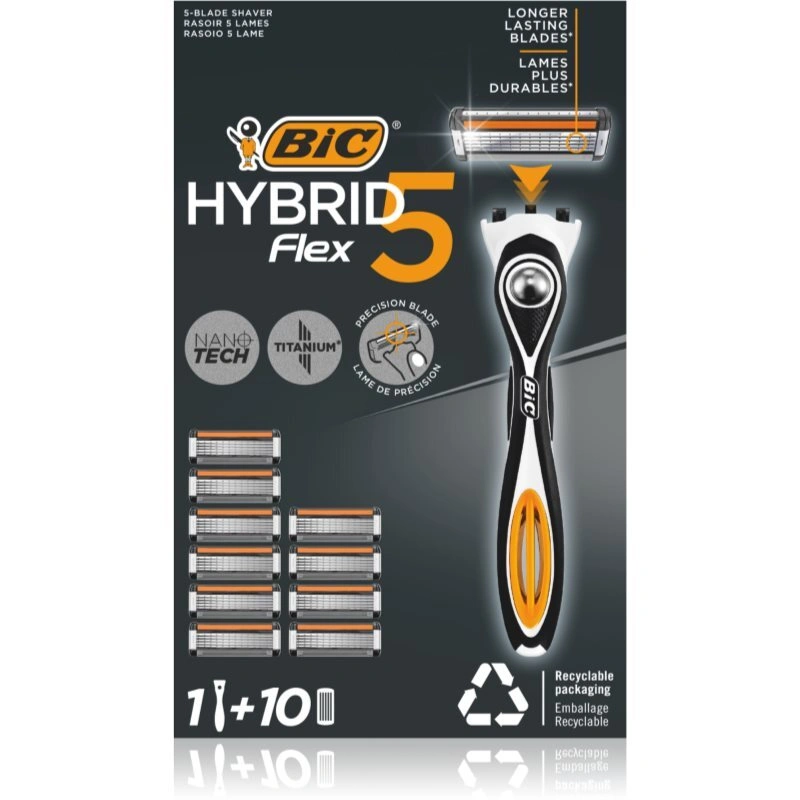 BIC Flex5 Hybrid rasoio + lame di ricambio