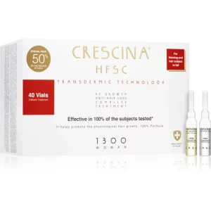 Crescina Transdermic 1300 Re-Growth and Anti-Hair Loss Trattamento per la crescita contro la perdita dei capelli da donna 40x3,5 ml