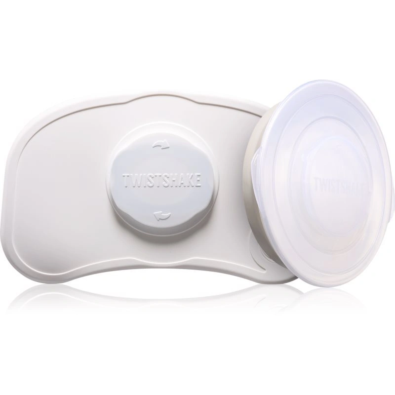 Twistshake Click-mat Mini + Plate vassoio e piatto White 2 pz