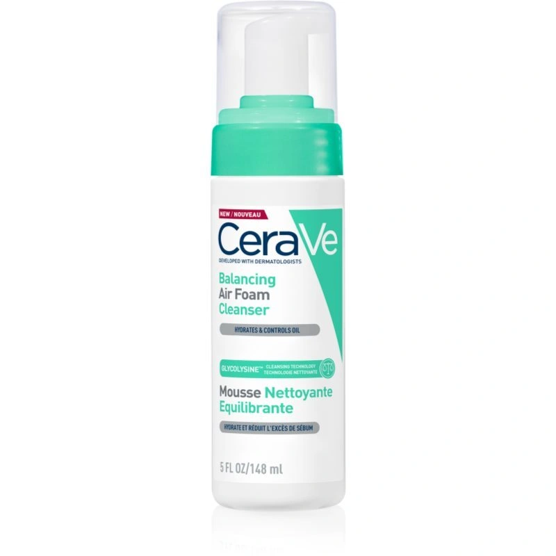 CeraVe Cleansers Balancing Air Foam Cleanser mousse detergente per pelli normali e miste 148 ml