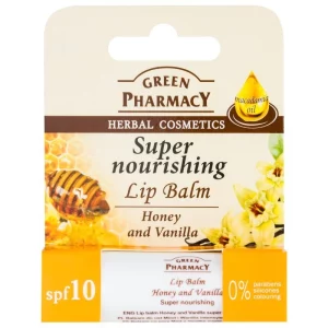 Green Pharmacy Honey Lip Balm balsamo per labbra nutriente SPF 10 senza siliconi, parabeni e coloranti 3.6 g