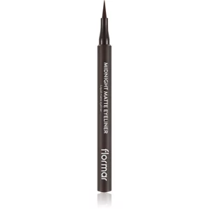 flormar Midnight Matte Eyeliner eyeliner in pennarello effetto opaco colore 02 Brown 1 ml