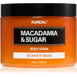 KUNDAL Macadamia & Sugar White Musk scub allo zucchero con burro di karité 550 g