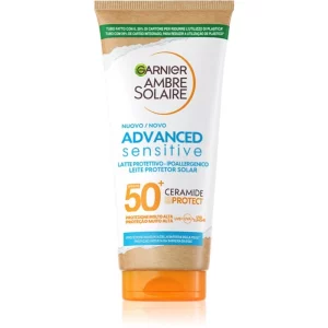 Garnier Ambre Solaire Sensitive Advanced latte abbronzante protettivo con ceramidi SPF 50+ 175 ml