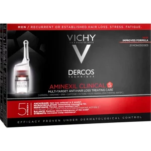 Vichy Dercos Aminexil Clinical 5 trattamento mirato anticaduta dei capelli per uomo 21 x 6 ml