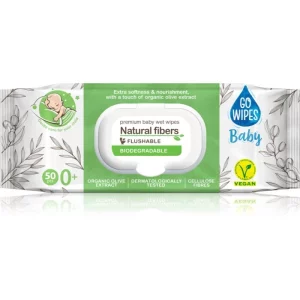 GoWipes Baby Natural Fibers salviette umidificate per bambini per pelli sensibili 0+ 50 pz
