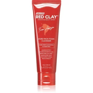 Missha Amazon Red Clay™ mousse di pulizia profonda con argilla 120 ml