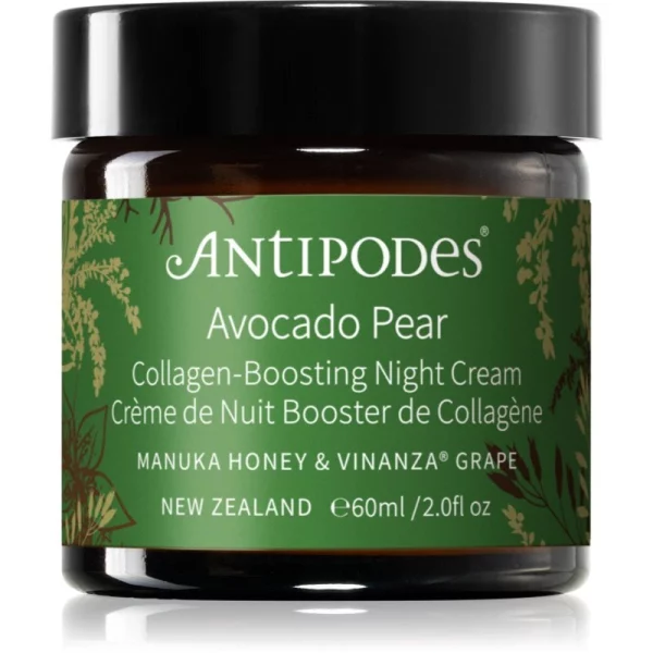 Antipodes Avocado Pear Collagen-Boosting Night Cream crema notte nutriente per il viso 60 ml