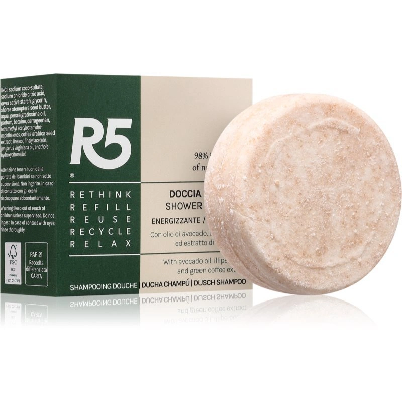 R5 Energizing Shampoo solido per corpo e capelli 70 g