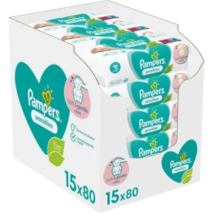 Pampers Sensitive salviette detergenti umidificate per bambini per pelli sensibili 15x80 pz