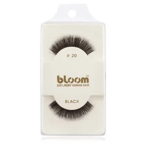 Bloom Natural ciglia finte in capelli naturali No. 20 (Black) 1 cm