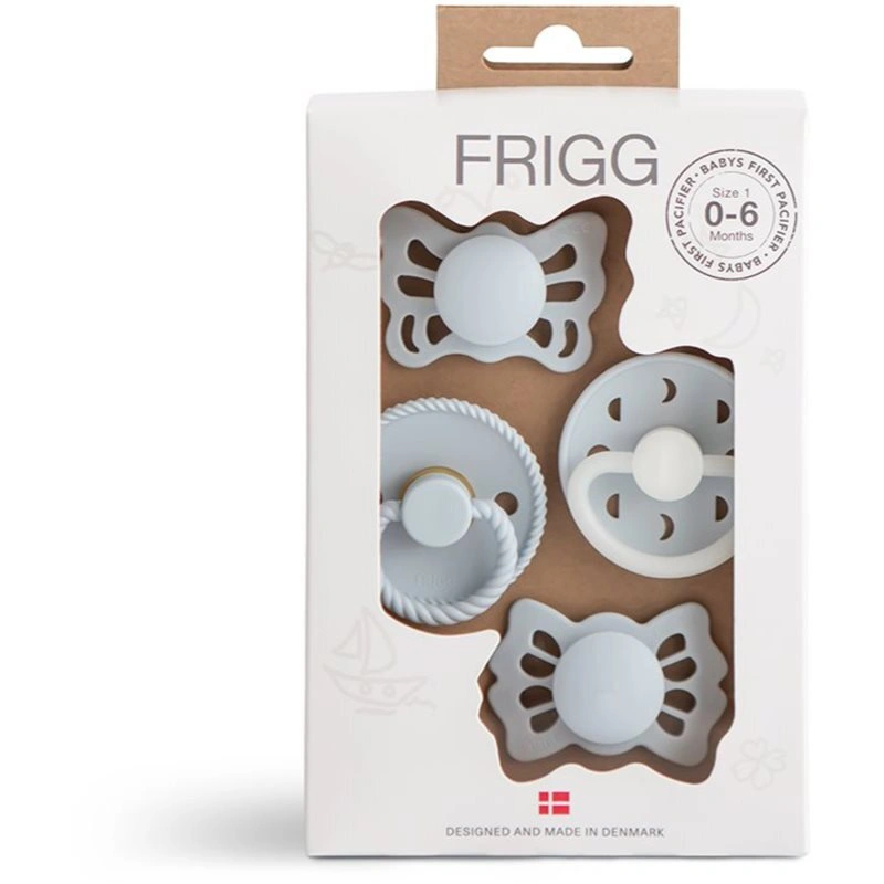 FRIGG Baby's First Pacifier Moonlight Sailing ciuccio Powder Blue