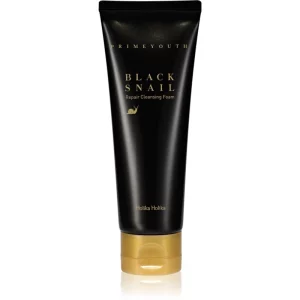 Holika Holika Prime Youth Black Snail mousse detergente con estratto di bava di lumaca 100 ml