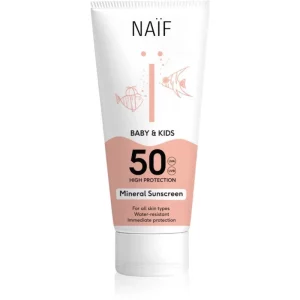 Naif Baby & Kids Mineral Sunscreen SPF 50 crema protettiva abbronzante per bebè e bambini SPF 50 175 ml