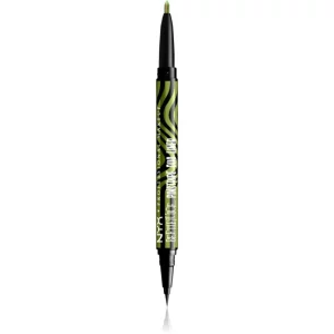 NYX Professional Makeup Beetlejuice Pinstripe Duo Liner eyeliner 2 in 1 colore 03 Green Chrome 0,5 ml