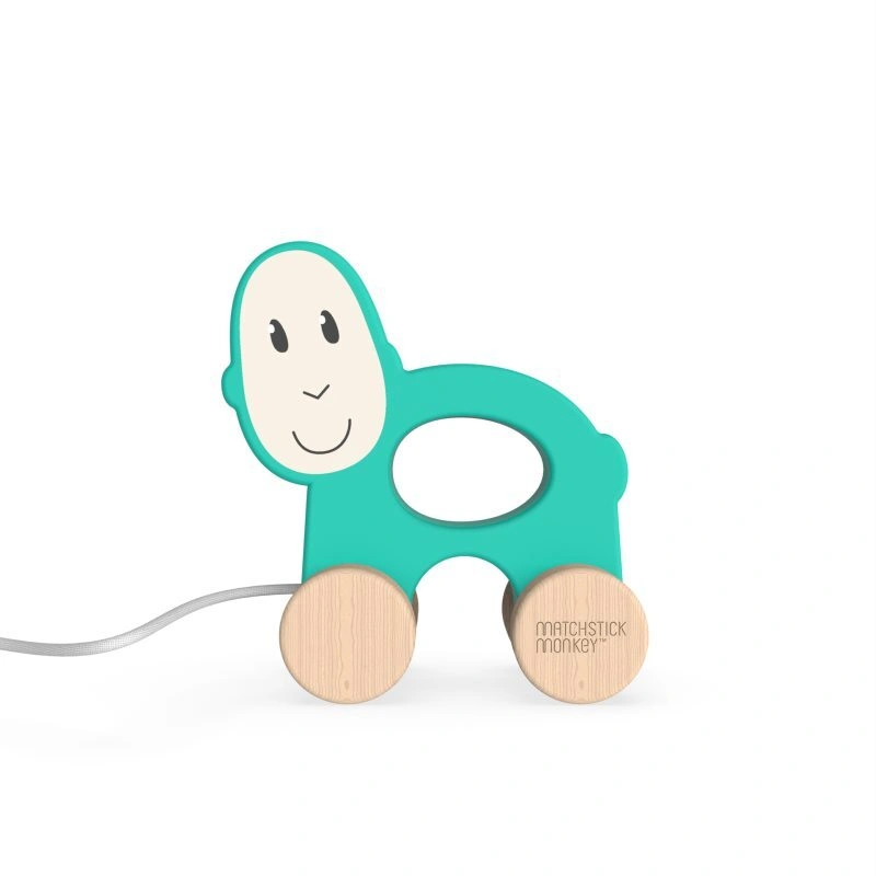 Matchstick Monkey Pull Along Animal giocattolo trainabile Monkey 1 pz