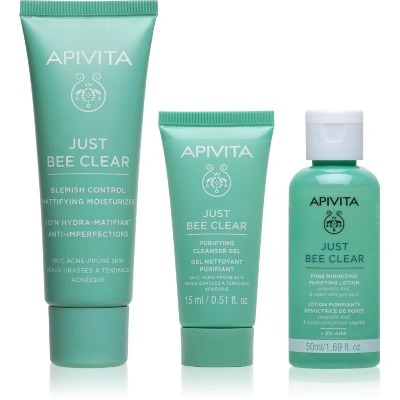 Apivita Just Bee Clear Routine Mini Set set anti-acne