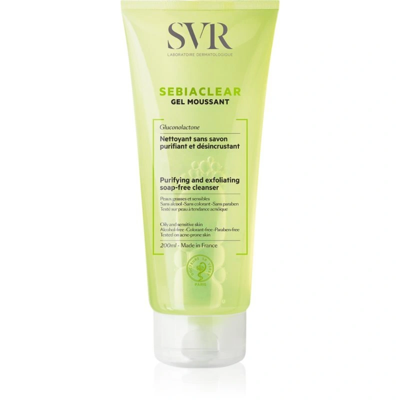 SVR Sebiaclear Gel Moussant gel detergente in schiuma per pelli grasse e problematiche 200 ml
