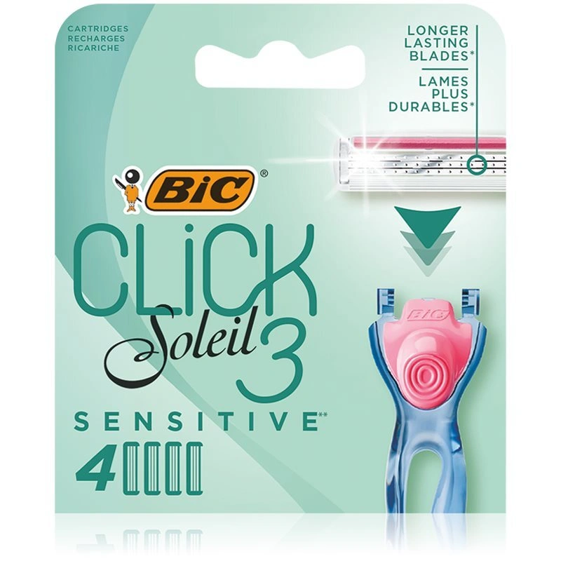 BIC Soleil Click Sensitive testina di ricambio 4 pz