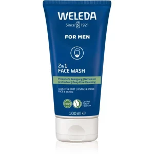 Weleda For Men 2v1 gel detergente per viso e barba 100 ml