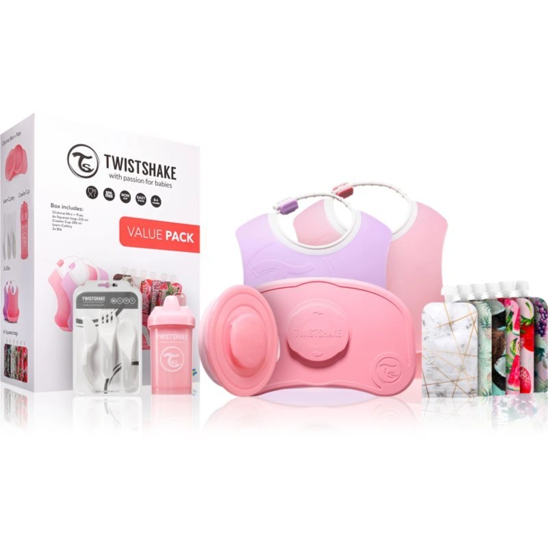 Twistshake Tableware Set for Girl set posate per bambini Pink