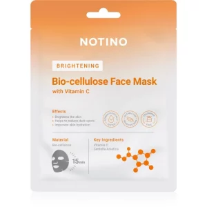 Notino Brightening Bio-Cellulose Face Mask with Vitamin C maschera viso illuminante in tessuto 25 g