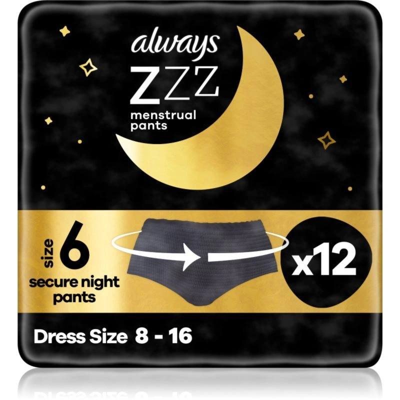 Always Secure Night Pants mutandine mestruali 12 pz