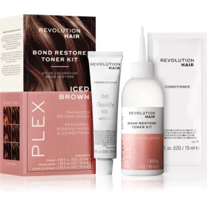 Revolution Haircare Plex Bond Restore Kit set per esaltare il colore dei capelli colore Iced Chocolate
