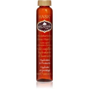 HASK Macadamia Oil olio idratante per capelli brillanti e morbidi 18 ml