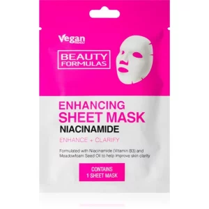 Beauty Formulas Niacinamide maschera viso nutriente in tessuto 1 pz