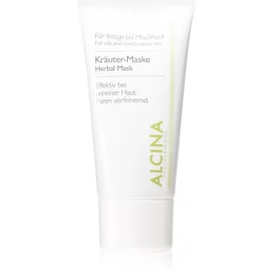 Alcina For Oily Skin maschera alle erbe contro la pelle lucida e i pori dilatati 50 ml