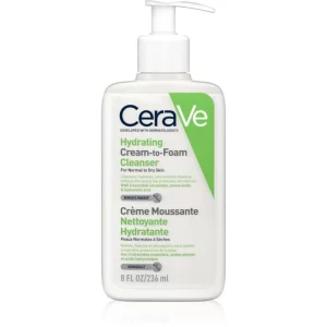 CeraVe Cleansers Hydrating Cream-to-Foam Cleanser crema detergente in schiuma per pelli normali e secche 236 ml