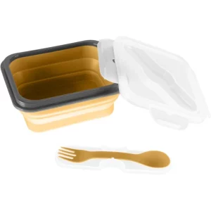 Zopa Silicone Lunch Box Small set posate Mustard Yellow 15x7,5 cm 1 pz