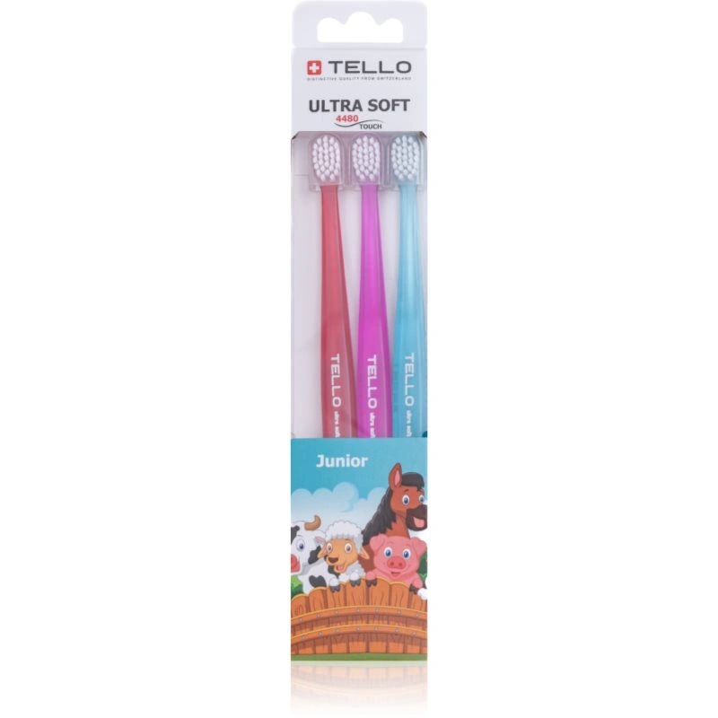 TELLO 4480 Junior 3pack spazzolino da denti per bambini 3 pz