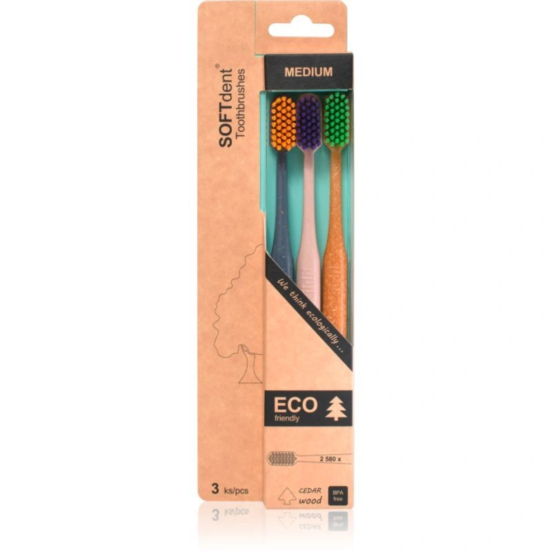 SOFTdent ECO Medium spazzolino da denti 3 pz
