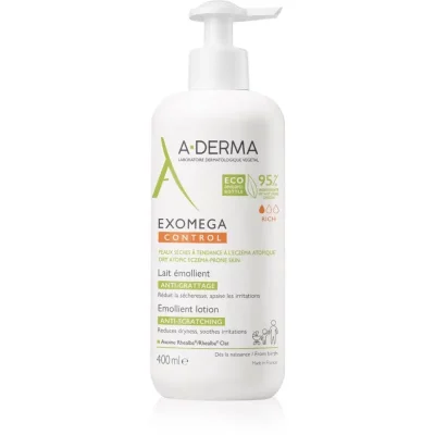 A-Derma Exomega Control Emollient Lotion mleczko do ciała przeciw podrażnieniom i swędzeniu skóry 400 ml