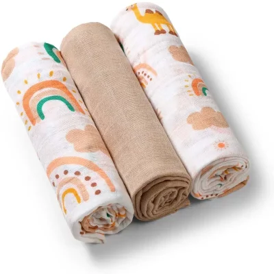 BabyOno Take Care Muslin Diapers pieluchy wielorazowe Beige 3 szt.
