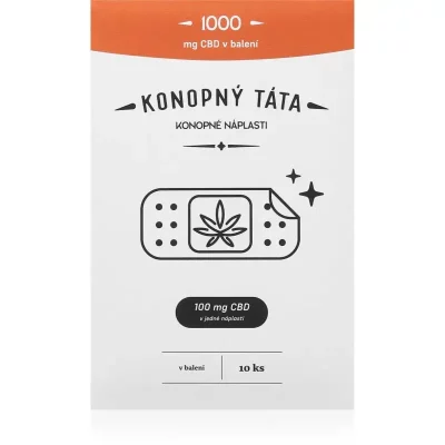 Konopný táta Patches 1000 mg CBD plaster rozgrzewający z CBD 10 szt.