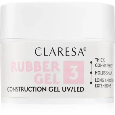 Claresa Rubber Gel Construction Gel UV/LED lakier żelowy do przedłużania paznokci odcień 03 45 g