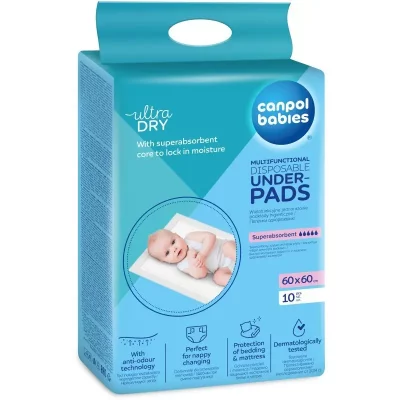 Canpol babies Multifunctional Underpads jednorazowe maty do przewijania 60x60 cm 10 szt.
